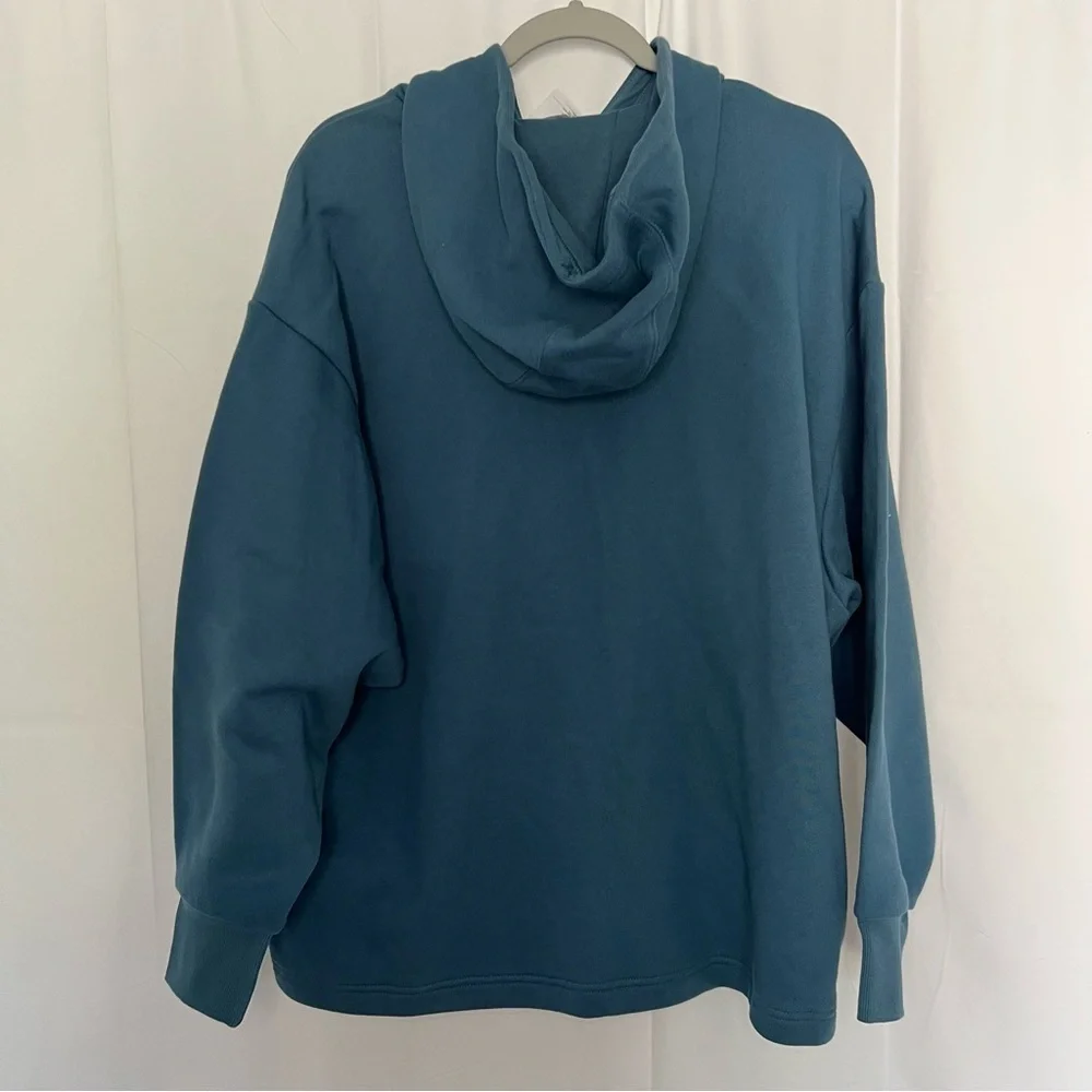 Adidas Hoodie Blue Oversized Straight Hem Knit Small NWT's